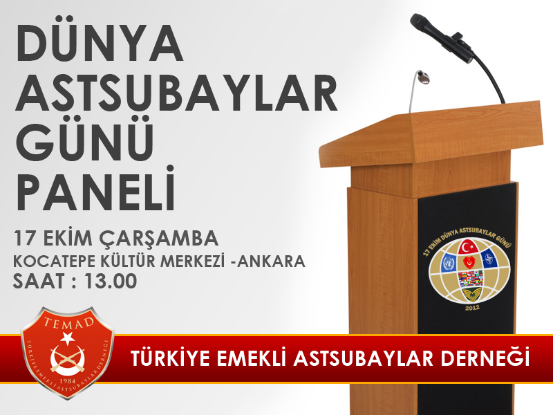 17 EKİM DÜNYA ASTSUBAYLAR GÜNÜ PANELİ