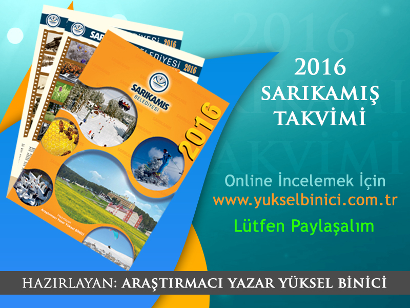 SARIKAMIŞ 2016 TAKVİMİ 