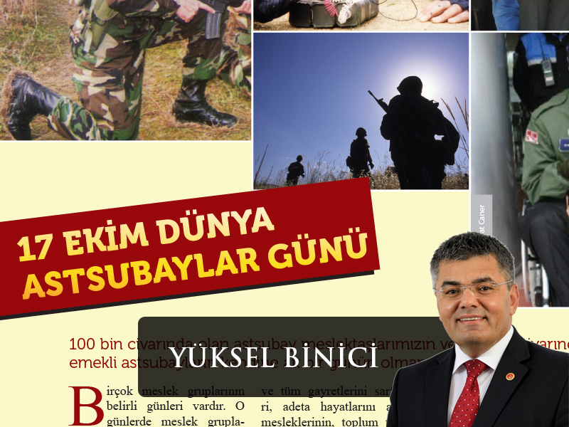 17 EKİM DÜNYA ASTSUBAYLAR GÜNÜ