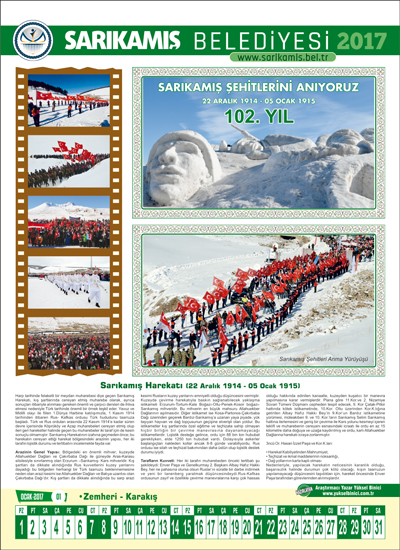 Sarıkamış Takvimi 2015